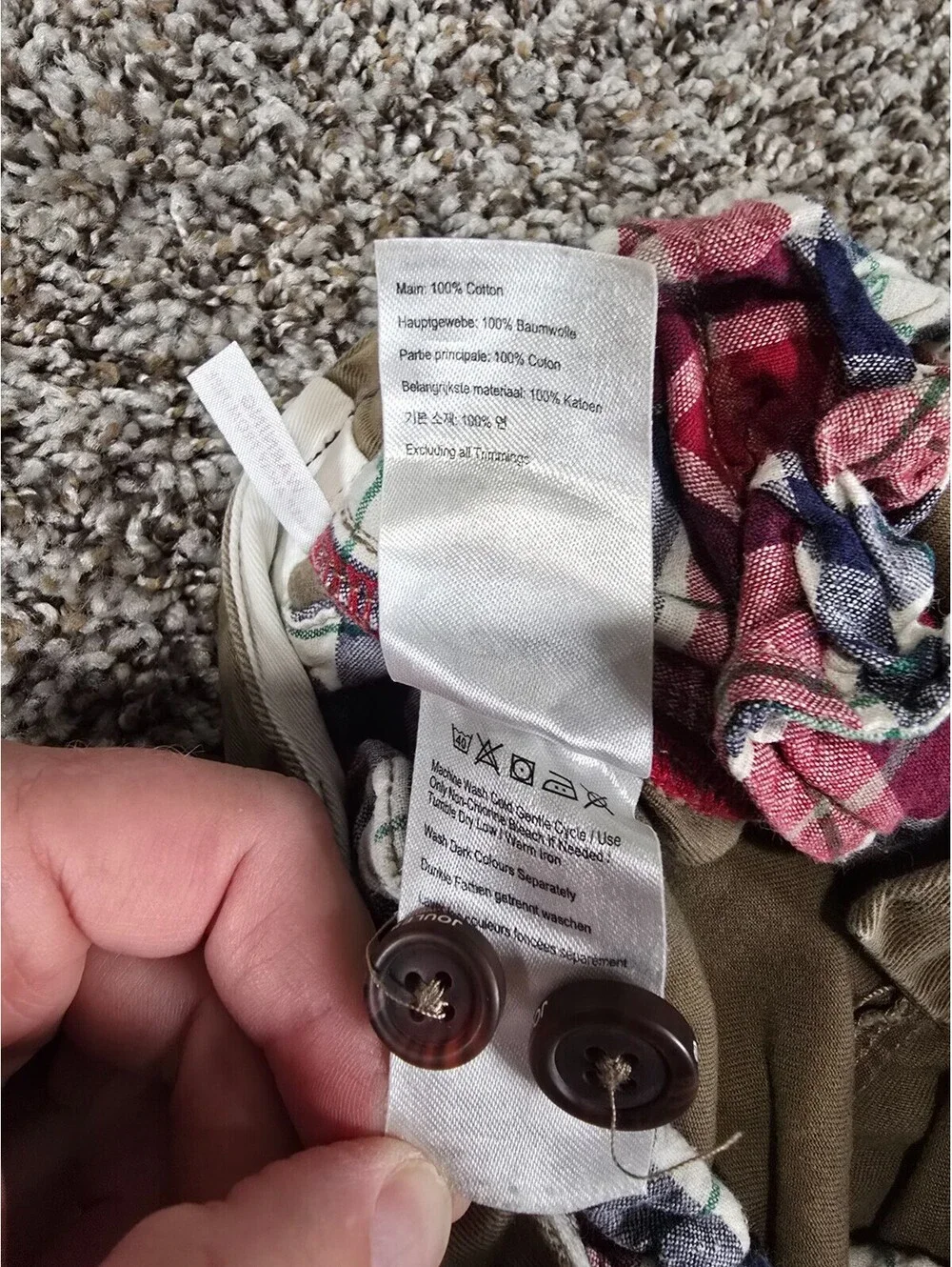Joules Clothing Boys Sz 5 Classic Straight Leg Cargo Khaki Pants Beige Tan
